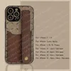 Case di telefono Designer Chiave di carta per la scheda in pelle fiore marrone Kickstand per iPhone 14 13 12 11 Pro Max 14promax 14Pro 14Plus 13Pro 12Pro 11Pro XS XS XR 7 8 Caso con Logo Box