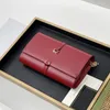 Wallets Bag Crossbody Long Chain Wallet Genuine Leather Smooth Surface Multiple Colors Banknote Clip Good Quality Women Purse Classic Latch