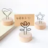 Party Supplies Round Wood Note Bildram Tabellnummer Bröllop Po Clip Memo Namn Kort Pendant Holder SN4694