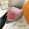 Women Wallet Briefcases Daily Handbag Bag Canvas Leather Zipper Closure Briefcase In Hand Handbags Purse Yellow Letter Pattern M64590 Multi