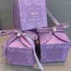 Gift Wrap Set Of 10 Candy Box With Ribbon Pearl Charm Party Favor For Wedding Birthday Shower Business Supplies