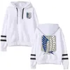 Men's Hoodies Sweatshirts Attack on Titan Long Sleeved Striped Hooded Sweatshirt Pullover Tops Harajuku 220919