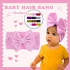 Accesorios para el cabello Bowknot Solid Girls Hat 12PC Elástico Baby Headbands Girl Warm Gold Headband para cumpleaños
