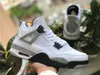 Designer Military Black 4 4s Casual Basketball Chaussures Jumpman University Blue Hommes Femmes NOIR Cement Cat Cream Voile Blanc Oreo Infrared Pure Money Trainer Sneakers