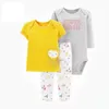 Kleidung Sets Baby Boy Girl Kleidung Langarm O-Neck Bodysuit Hosen geboren Mode 2022 Kostüm Frühling Outfit Unisex 6-24m
