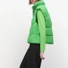 Damesvesten Dames Parka's Vestjacks Coats Green met ritsjack Vrouwelijk Casual Fashion Waistcoat Ladies Mouwloze Solid Woman Outswear 220916