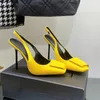 Sandalias finas de tacón alto de diseñador de lujo, sandalias de seda para mujer con cordones en el tobillo, tacones altos azules y amarillos, fiesta de moda Sexy elegante negra