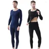 Survêtements pour hommes Sous-vêtements thermiques pour hommes Femmes Hommes Ultra-doux Thermostatique Ultra-mince Chauffage Hiver Base ajustée Xin-