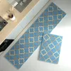 Ковр анти-скользкий кухонный пол коврик синий лоттис коврик для ванны Длинная полоса абсорбция швейцар