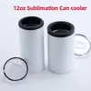 12oz sublimering kan svalare tomma kan isolator rostfritt st￥l sublimering tumbler s￶ml￶s ￶lh￥llare vakuum isolerad flask kall isolering can001