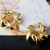 Charme Ensoleillé Bijoux Mode Cuivre Boucles D'oreilles Pour Les Femmes Creux Grand Style Haute Qualité Cadeaux De Fête De Mariage À La Mode 220916