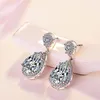 Stud Earrings Elegance Pink & Clear CZ Droplets Tassel Zircon Earring For Women Girl Lady Fine Jewelry Gift S925 Silver