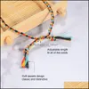 Link Chain Bohemian Colorf Handmade Braided Rope Chain Bracelet Adjustable Polyester Thread Copper Bead Friendship Bracelets With Ca Dhwap