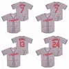 Glac202 7 Kenny Lofton 13 Omar Vizquel 24 Manny Ramirez Turn Back the Clock Baseball Jersey Stiched Name Stiched Number Fast Shipping