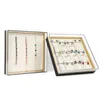 Sacchetti per gioielli Vassoio di ispezione da 2 pezzi con anello di coperchio e display per la conservazione della collana Shooting Jade Exhibition Props