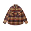 Hop camisas xadrez impresso vintage streetwear moda masculina botão acima blusa de algodão manga longa tops9636996 2xca