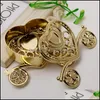 Запись на винтовке Backknot Back Heart Carriage Candy Box Sier Golden Color Boxes Творческие контейнеры для свадебной вечеринки Dhir3