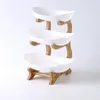 Storage Bottles Wonderlife Fruit Display Plate Snack Dessert Holder Bowl With Wood Shelf Party Kitchen Serving Platter Decor Box