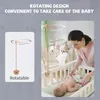 أزعج الهواتف المحمولة طفل سرير خشبي Bell Bracket Cartoon Bear Crib Stand Mobile Hanging Toy Arm Decoration 220916