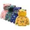 Down Coat Cute Baby Girls Jacket Kids Boys Light S With Ear Hoodie Spring Autumn Girl Clothes Spädbarnskläder för 220919