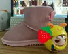 Haute qualité Aus L arc U courtes femmes bottes de neige Doux confortable en peau de mouton garder au chaud bottes en peluche avec carte sac à poussière beaux cadeaux