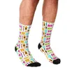 Men's Socks Men's Funny Men Harajuku Dental Scrub Pattern Printed Happy Hip Hop Novelty Skateboard Crew Casual Crazy