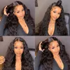 Lace Wigs 13X4 Kinky Curly Synthetic Wig 180% Density Natural Black Soft Long Glueless High Temperature With Baby Hair For Women 220919