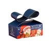 Noël Kraft Goody Coffrets Cadeaux Fête De Noël Papier Traiter Boîtes De Bonbons Avec Arc pour Santa Réveillon De Noël Faveur Fournitures MJ0815