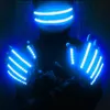 Светодиодные перчатки неоновые гуанты светящиеся куриные бары DJ Party Light Props светящаяся мигающая стадия костюм Rave Supplies 220919