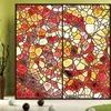 Window Stickers Custom Size Film Colorful Stone Mosaic Pattern Decorative Privacy Etched Glass Church Wardrobe Door