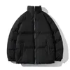 Hommes vers le bas Parkas veste d'hiver hommes épaissir chaud manteau col montant vestes couleur unie Parka femmes mode Streetwear 5XL 220919