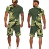 Men's Tracksuits Summer Camouflage Tees/Shorts/Suits T Shirt Shorts Tracksuit Sport Style Outdoor Camping Hunting Casual Mens Clothes 220919