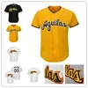 GlaMit Aguilas CIBAENAS équipe dominicaine maillot de baseball personnalisé cousu nom numéro noir jaune gris blanc