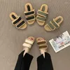 Slippers Winter Plush Inside WomenSlipper Autumn Casual Fashion Outside Hook Loop Soft Slides Shoe