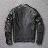 Herrenjacken Vintage Gelb Braun Echtes Rindsleder Echtes Lederjacke Männer Motorradmantel Herren Biker Kleidung Frühling Herbst Asiatische Größe 6XL 220919