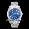 ARF V3 126334 ETA A2824 Automatisk herrklocka 41mm Fluted Bezel Blue Stick Dial 904L OysterSteel Armband Watches Super Edition Samma Series Card Puretime E5