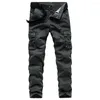 Pantalon pour hommes tactique militaire homme pantalon coton denim 6 poches armée vert kaki hommes noir cargo vêtements 2022 printemps été