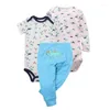 Kleidung Sets Baby Boy Girl Kleidung Langarm O-Neck Bodysuit Hosen geboren Mode 2022 Kostüm Frühling Outfit Unisex 6-24m