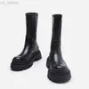 Boots 2022New Plush Chelsea Women Ankle Fashion Chunky Sole Slip On Long Velet Genuine Leather Black Short L220920