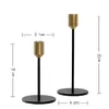 Candle Holders 2Pcs European Gold Metal stick Wedding Luxury Table Romantic Decorations Year Bar Party Decoration Cand 220919