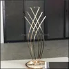 Decoração de festa peça de casamento de casamento dourado color metal flor stand AB0030 Drop Deliver