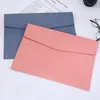 Solid Color A4 File Pocket Durable Notebooks Document Folders Bag Portable Filing Archival Storage Bags School Office Articles TH0385