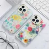 Étuis floraux galvanisés pour iPhone 15 14 plus 13 12 11 Pro Xs MAX XR X Téléphone beau placage floral étui transparent papillon couverture filles