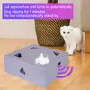 Cat Furniture Scratchers Automatic Feather Toy Electric Teasing Stick Game Sqaure Magic Box Selfplay Exercise s for Interactive 220920