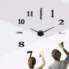 Orologi da parete Modern DIY Big Size Kit orologio grande Adesivo superficie a specchio 3D Home Office Room Decor