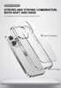 Бамперные чехлы для iPhone 14 Pro Max 13 12 11 Clear Case Slim Hard PC Back Hybrid Soft TPU-поглощающий подушки безопасности прозрачный