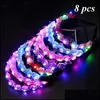 Party Decoration Led Garland H￥rband Gl￶dande krans pannband krona blommor br￶llop jul droppe leverans 2021 hem tr￤dg￥rd festlig p dhvwp