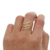 Gouden kleur vergulde dunne ring voor vrouwen meisjes trouwfeest elegante sierlijke stack cz verharde slangvorm midi vinger eenvoudige schattige ring231x