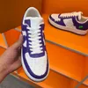 Schoenen Designer Top versie Pure Handmade 2022ss Luden Ni Driewegnaam Purple Stitching Men's and Women's Same Casual Sneakers