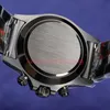 高級時計メンズブラックダイヤル40mmオールブラックサファイアクリスタルガラス調整可能なカキタイプ安全クラスプステンレス鋼Aut282V